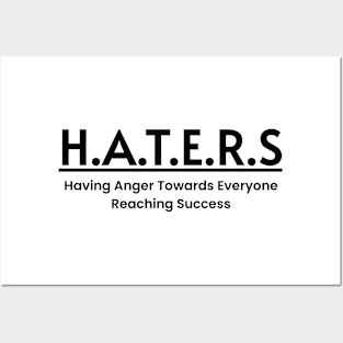 HATERS Word Art Minimalist Design Posters and Art